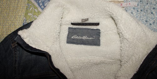 XL NWOT Eddie Bauer Zip Front Sherpa Lined Jean Jacket - 第 3/6 張圖片