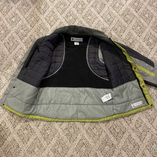 Columbia Gray Green Zip Up Jacket Coat Jacket Youth Size 14 -16 - Picture 5 of 9