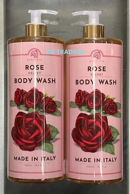 (2-Pk) ALCHIMIA ~ ROSE VELVET Natural REFRESHING BODY WASH 1000ml MADE IN ITALY