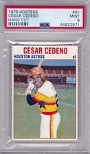 1979 Hostess #91 CESAR CEDENO PSA 9 MINT Houston ASTROS - TOUGH! 1/4  one 10