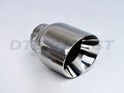 DT-25101 DOUBLE WALL ANGLE STAINLESS EXHAUST TIP 2.5'' INLET 4'' OUTLET 5.25'' LONG