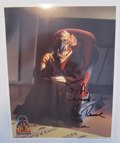 Star Wars Celebración III "Plo Koon" Episodio I 8x10 Foto firmada Alan Ruscoe - Imagen 2 de 7