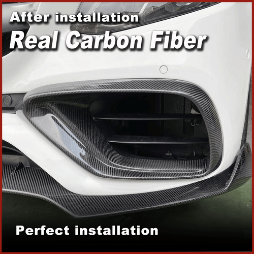 For Benz W213 S213 E63 AMG 2016-20 Real Carbon Fiber Front Bumper Air Vent Cover - Picture 5 of 12