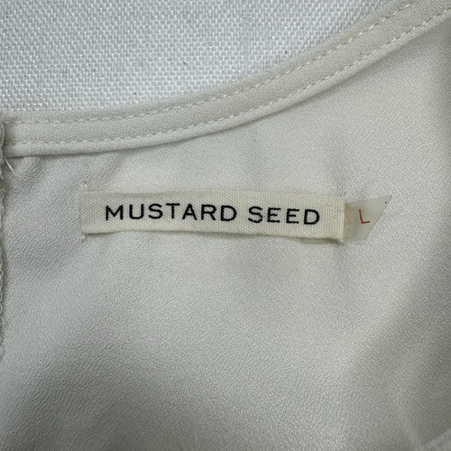 Mustard Seed Sleeveless Crochet Lace Semi Sheer Crop Top White Size Large Chic - 第 6/10 張圖片