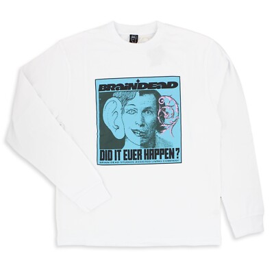 Brain Dead Men's Shirt Did it Ever Happen Long Sleeve with Graphic Design