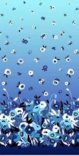 Michael Miller Blue Skies Cotton Fabric Tangled Up In Blue Border By the Yard