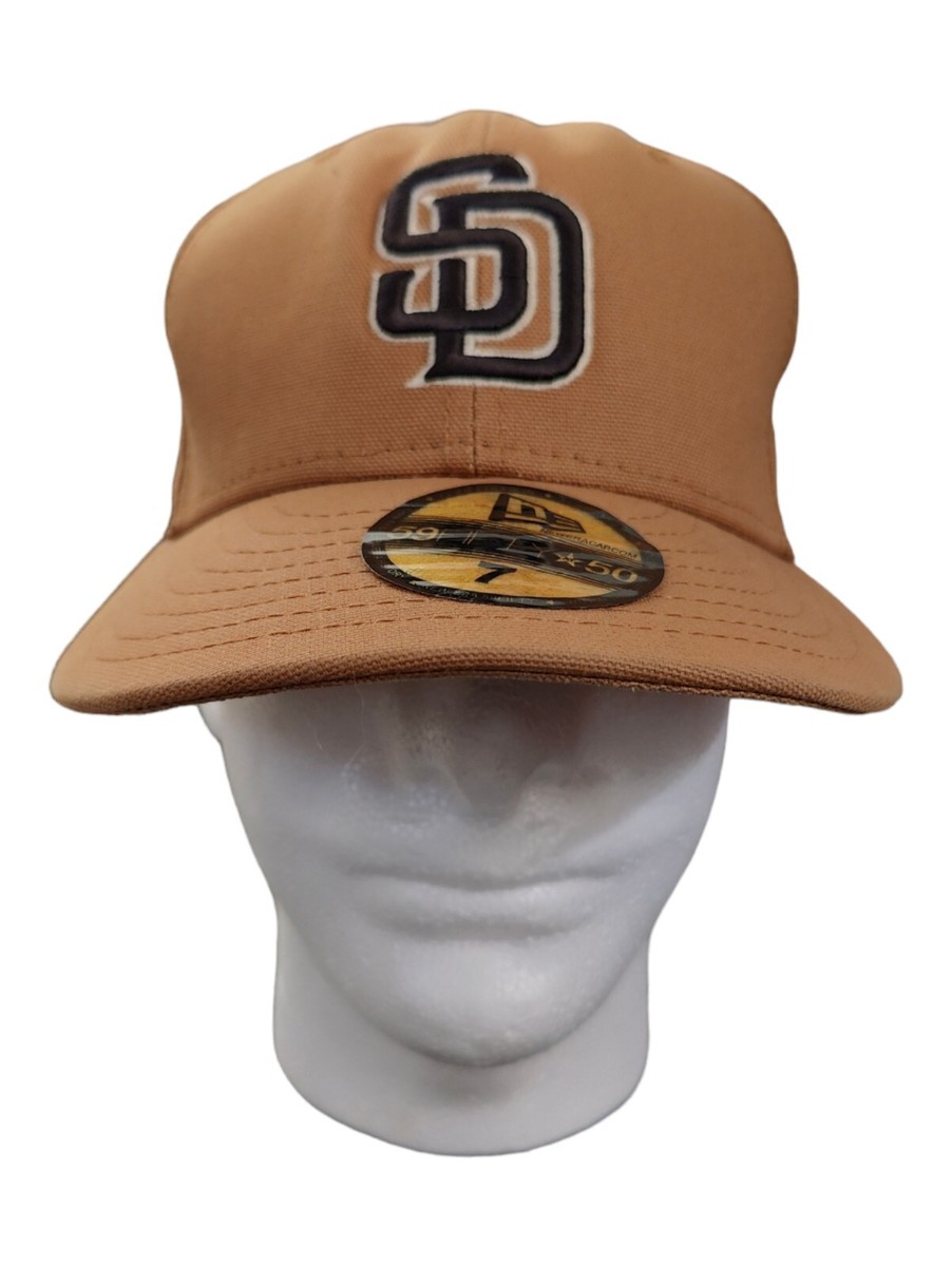 New Era San Diego Padres Khaki 5950 59Fifty MLB Fitted Hat Size