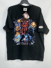 Vintage 90s Star Wars Episode 1 Tshirt Phantom Menace Darth Maul Lee XL NOS