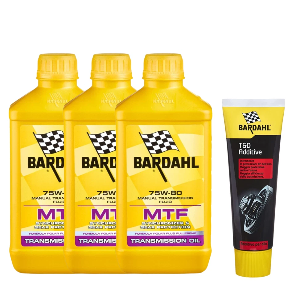 BARDAHL 3 LT Olio Trasmissioni Cambio MANUALE MTF 75W80 GL-4 + ADDITIVO T&D