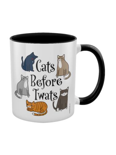 Cats Before Twats Black Inner 2-Tone Mug - Picture 2 of 3