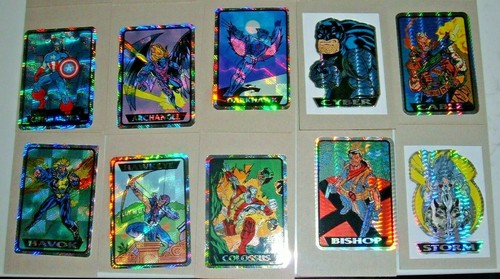 20 Card Lot 1993 Marvel Masterpieces Vending Machine Prism Stickers - Foto 2 di 7