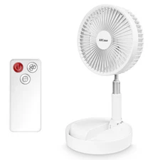 Foldaway Pedestal Desk Fan 7200mAh 4 Speeds Air Circulator Fan & Remote Control