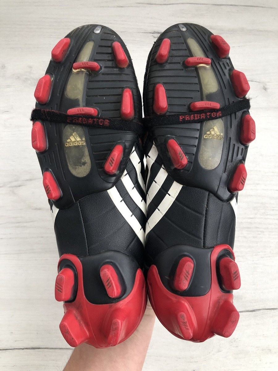 Adidas Predator Powerswerve TRX FG Leather Black Red Soccer