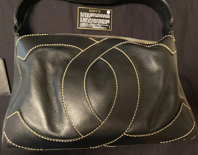 Chanel Around 2005 Made Caviar Skin Wild Stitch CC Mark