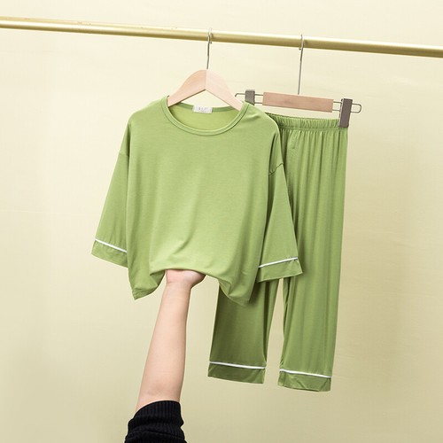 2pcs Unisex Kid Pyjama Set Top Pants Nightwear Loungewear Sleeping Casual Indoor - Picture 22 of 22