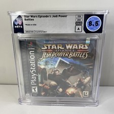 Star Wars Episode I 1 Jedi Power Battles New PlayStation PS1 WATA 8.5 A not VGA
