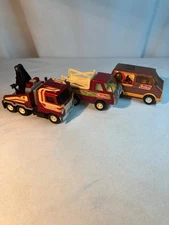 Buddy L Vintage Lot of 3 Van Tow Truck Hay Truck