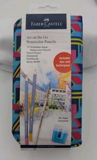 Faber-Castell Art On The Go Goldfaber Aqua Watercolor Pencil Set w/Pouch - NEW