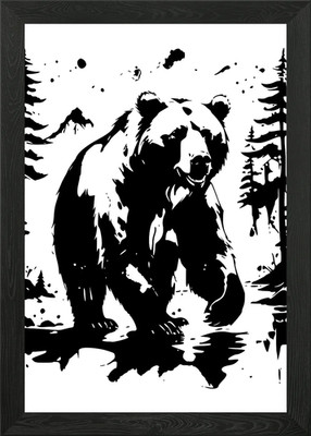 Kodiak Bär gerahmtes Wandbild Poster Leinwanddruck Bild