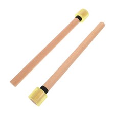 1 Pair Wooden Drumsticks with Rubber Tips - Quiet Bass Drum Mallets - Practice