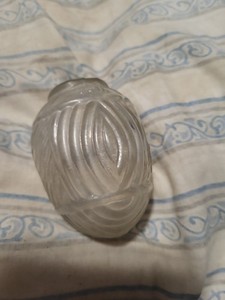 VINTAGE ANTIQUE CLEAR GLASS USA BIRD CAGE FEEDER/SEED/WATER BOWL