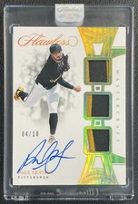 PAUL SKENES 2025 PANINI FLAWLESS MASTERCRAFT JERSEY PATCH AUTO GOLD 4/10 PIRATES