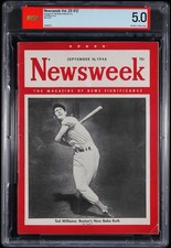 Newsweek Magazine September 16, 1946 Issue TED WILLIAMS Baseball PSA 5.0