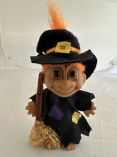 Russ Troll 5 Halloween Witch Doll Orange Hair Vintage 90 s NEW