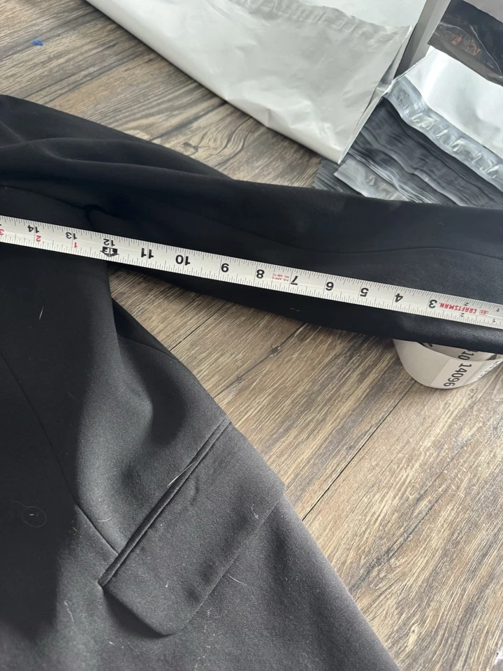 Paul Stuart Black 3- Btn Notch Lapel Tuxedo Formal Blazer Jacket 42 R - Image 4 of 4