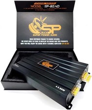 KIT SET PER SP AUDIO SP-80.4D 1 amplificatore nero 4 canali classe d 4 x