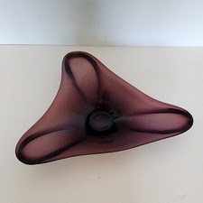 Vintage Murano Art Glass Bowl Amethyst Freeform Italian Mid-Century Decor Bowl