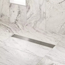 Signature Hardware Carmen Linear Shower Drain with Flange Heavy Outdoor/Indoor