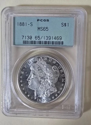 1881-S Morgan Silver Dollar PCGS MS65