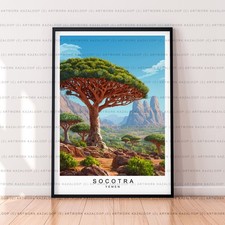 Listing image for Socotra Yemen Unframed Illustration Print Poster Art Dragon Blood Tree Socotra