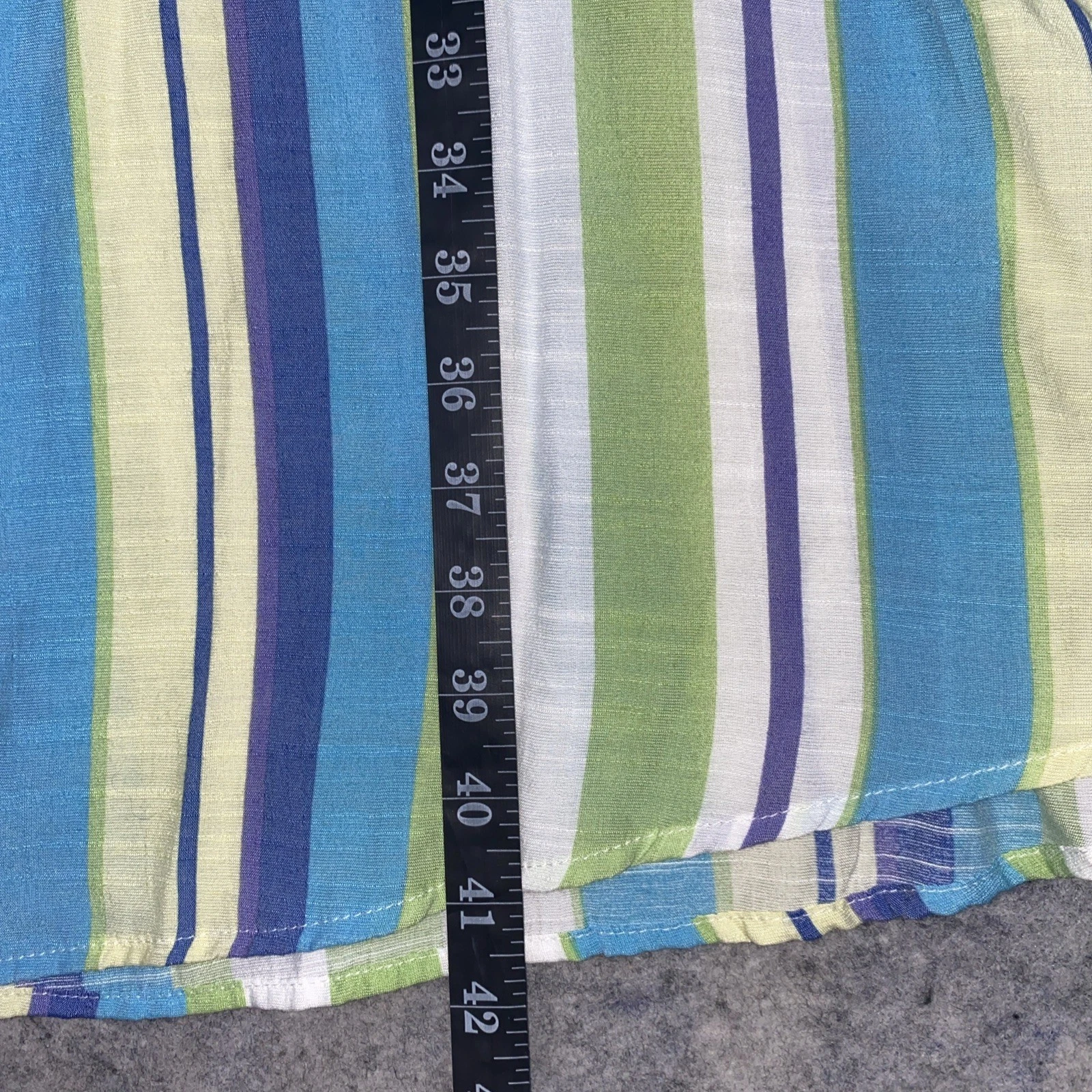 VETEMENTS Abito Cato Cravatta Vita 18 20W Bottoni davanti Verticali Righe Scollo a V Primaverile Colorato