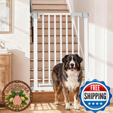 Amibud 41" Extra Tall Pressure Mounted Metal Baby Gate for Large Dogs Pets Kid