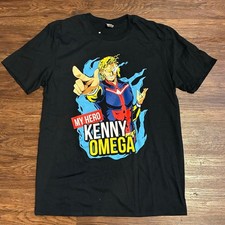 Kenny Omega My Hero Academia All Might T-Shirt Large AEW Rare Loot Crate Tee