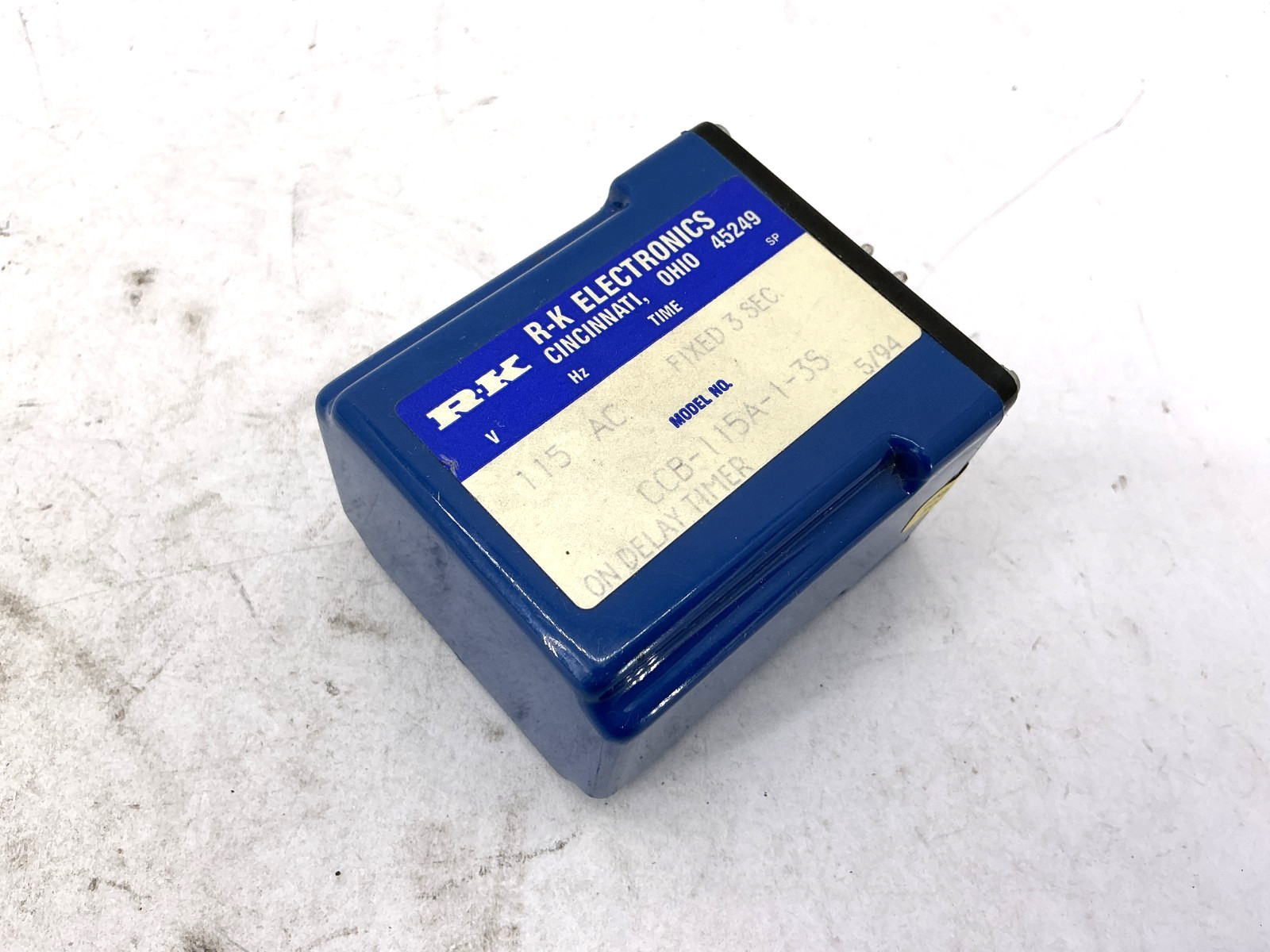 New R-K Electronics CCB-115A-1-3S On Delay Timer 8P 115VAC 3sec 5A 240VAC No Box