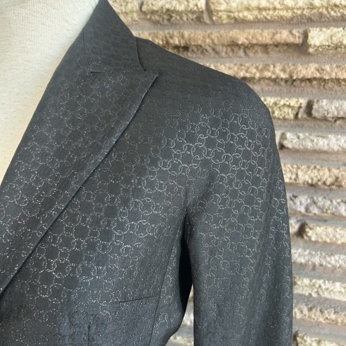 Kay Unger Black Formal Tone on Tone Fitted Blazer Size 6 - Picture 6 of 11