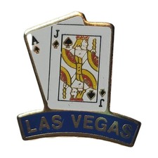 Collectible Lapel Pin Cards "21" Black Jack Ace Spades Las Vegas Nevada Souvenir