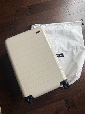 BRAND NEW Away Carry-On in Salt White Gloss w/ Protective Bag