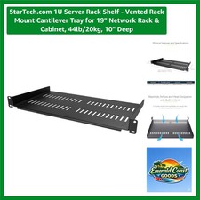 Compact 1U Server Rack Shelf - Vented Steel Tray for Optimal Equipment Cooling