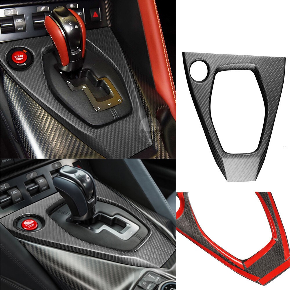 Matte Carbon Fiber Console Gear Shift Panel Cover Fit For NISSAN GTR R35 2017-22