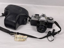 VTG Minolta XG1 35mm SLR Film Camera  MD Rokkor-X 45mm f/2 Lens w Case Untested