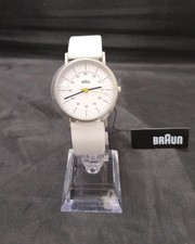 Braun BN0011WHWHL Ladies Quartz Watch 22cm Leather Band Authentic Pre-owned