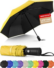 Seniny Windproof Travel Umbrella, Automatic Umbrellas for Rain, Portable Compa