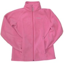 COLUMBIA Girl's 14 / 16 FULL ZIP FLEECE JACKET Pink Cozy All Year