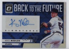 2016 Panini Donruss Optic Blue 50/50 Kris Medlen #BTFKM Auto 0e2x