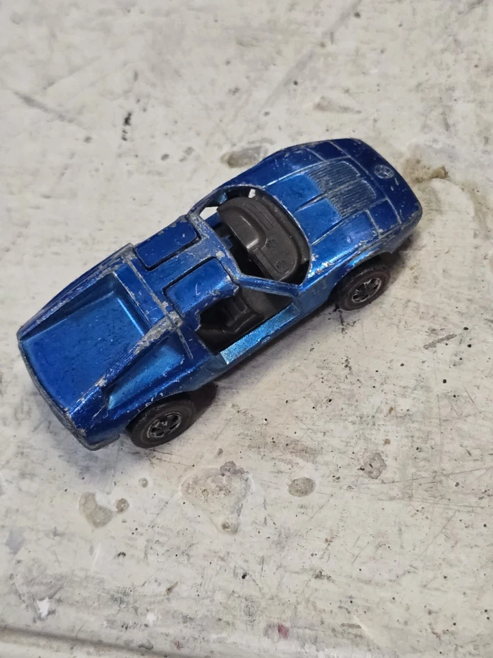 Hot Wheels Redline Mercedes Benz C-111 puertas ala de gaviota azul espectraflame  Foto 2 de 4