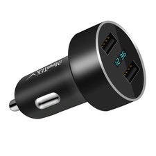 Universal 15W/3.1A Dual USB Car Charger Adapter Aluminum Alloy Fast Car Charg...